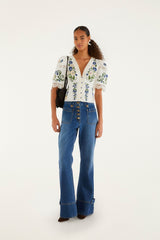 Off-White Countryside Land Embroidered Lace Blouse