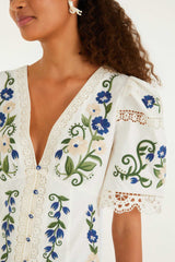 Off-White Countryside Land Embroidered Lace Blouse