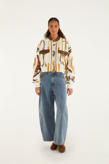 Off-White Equestrian Scarf Pockets Bomber Jacket