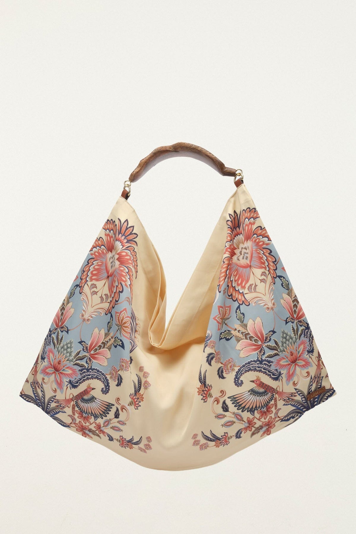 Off-White Satin Medium Scarf Bag