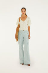 Richelieu 3D Butterflies Knit Top