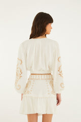 Off-White Richelieu Long Sleeve Blouse