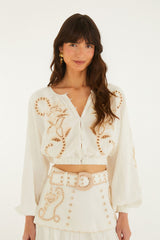 Off-White Richelieu Long Sleeve Blouse