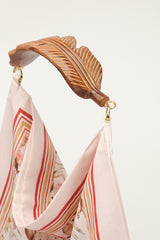 Soft Pink Horses Satin Small Scarf Bag