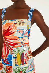 Multicolor Summer Diary Mini Dress