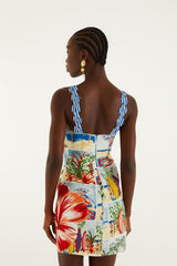 Multicolor Summer Diary Mini Dress
