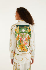 Tropical Royalty Off-White Shirt Long Sleeve