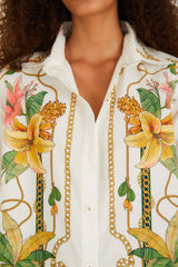 Tropical Royalty Off-White Shirt Long Sleeve