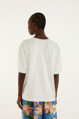 White Tropical Rose  T-Shirt