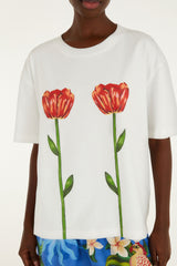 White Tropical Rose  T-Shirt