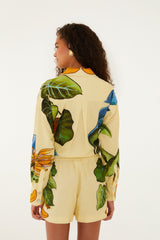 Yellow Banana Grapes Drawstring Shorts