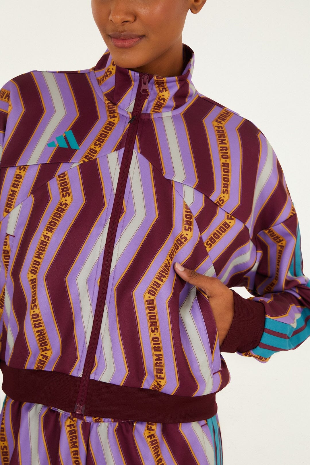 Zig Zag Stripes Lilac Adidas Tiro Jacket