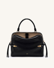 Callie Tusk Detail Shoulder Bag - Black