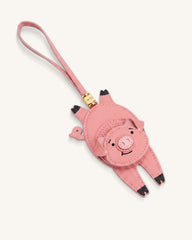 Playful Pig Bag Charm - Pink