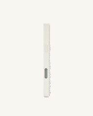 Pearl Shark Artificial Crystal Phone Case - White