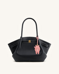 Playful Pig Bag Charm - Pink