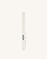 Pearl Artificial Crystal Bow Phone Case - White