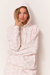 Nacova Floral Cotton Hoodie - PEONY SUGAR