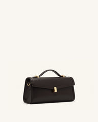 Delphine Top Handle Bag - Dark Brown