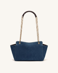 Lucia Envelope Chain Shoulder Bag - Blue Denim