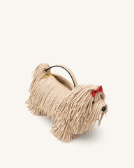 Coco Shaggy Dog Shaped Handle Bag - Apricot