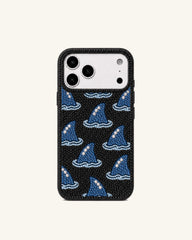 Blue Shark Fin Phone Case – Black