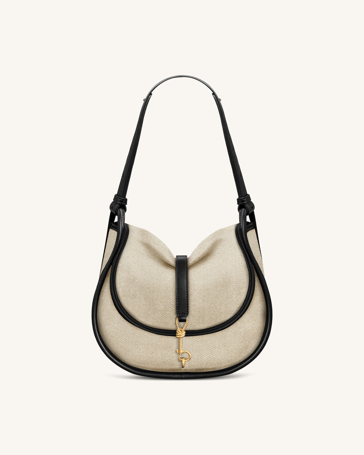 Arla Small Hobo Bag - Black Canvas
