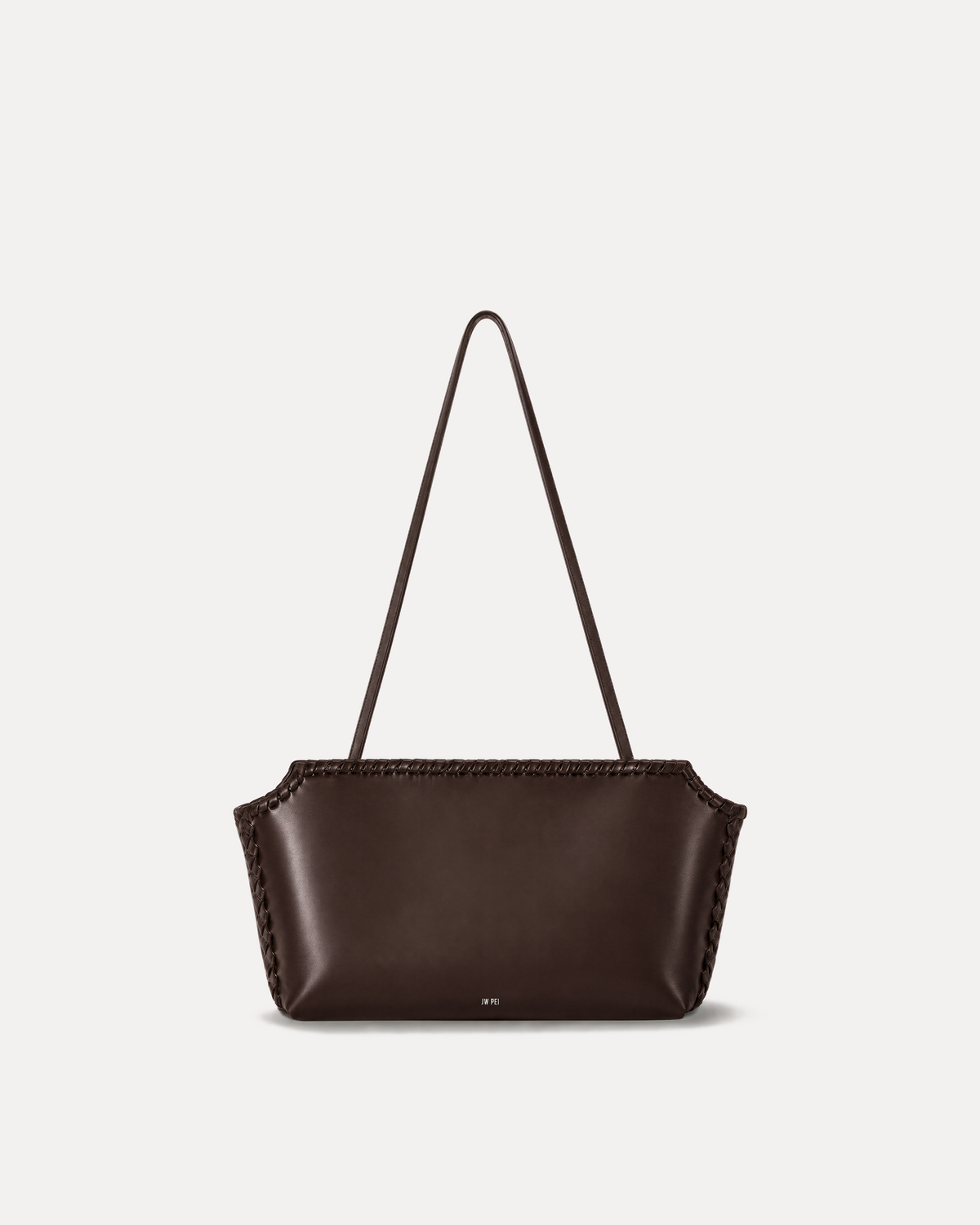 Mia Braided Edge Tote - Brown