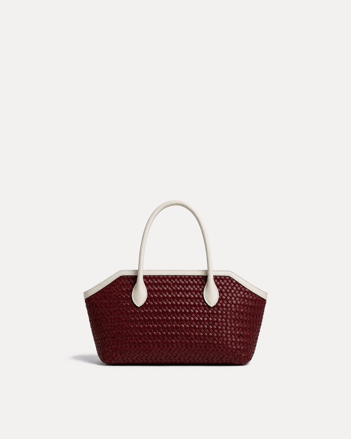 Mila Woven Tote Bag - Red