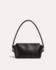 Beaded Strap Shoulder Bag - Black