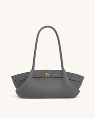 Hana Wide Tote Bag - Grey