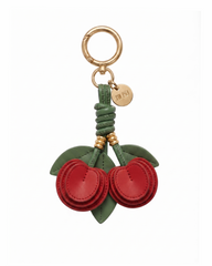 Cherry Cluster Bag Charm - Red