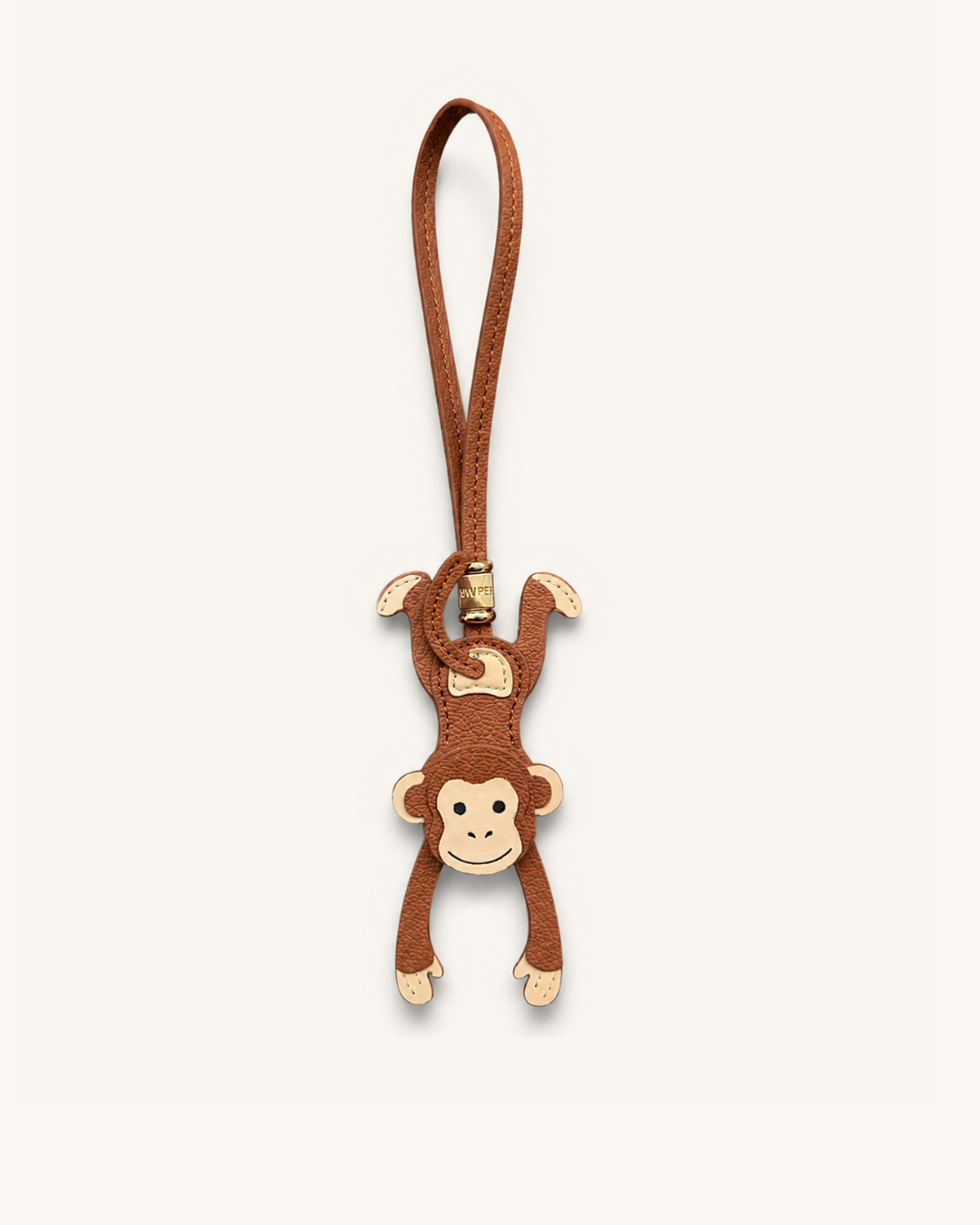 Hanging Monkey Bag Charm - Brown