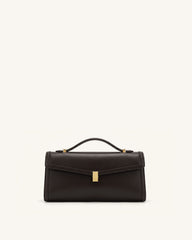 Delphine Top Handle Bag - Dark Brown