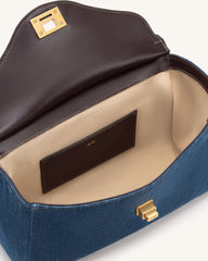 Lucia Envelope Chain Shoulder Bag - Blue Denim